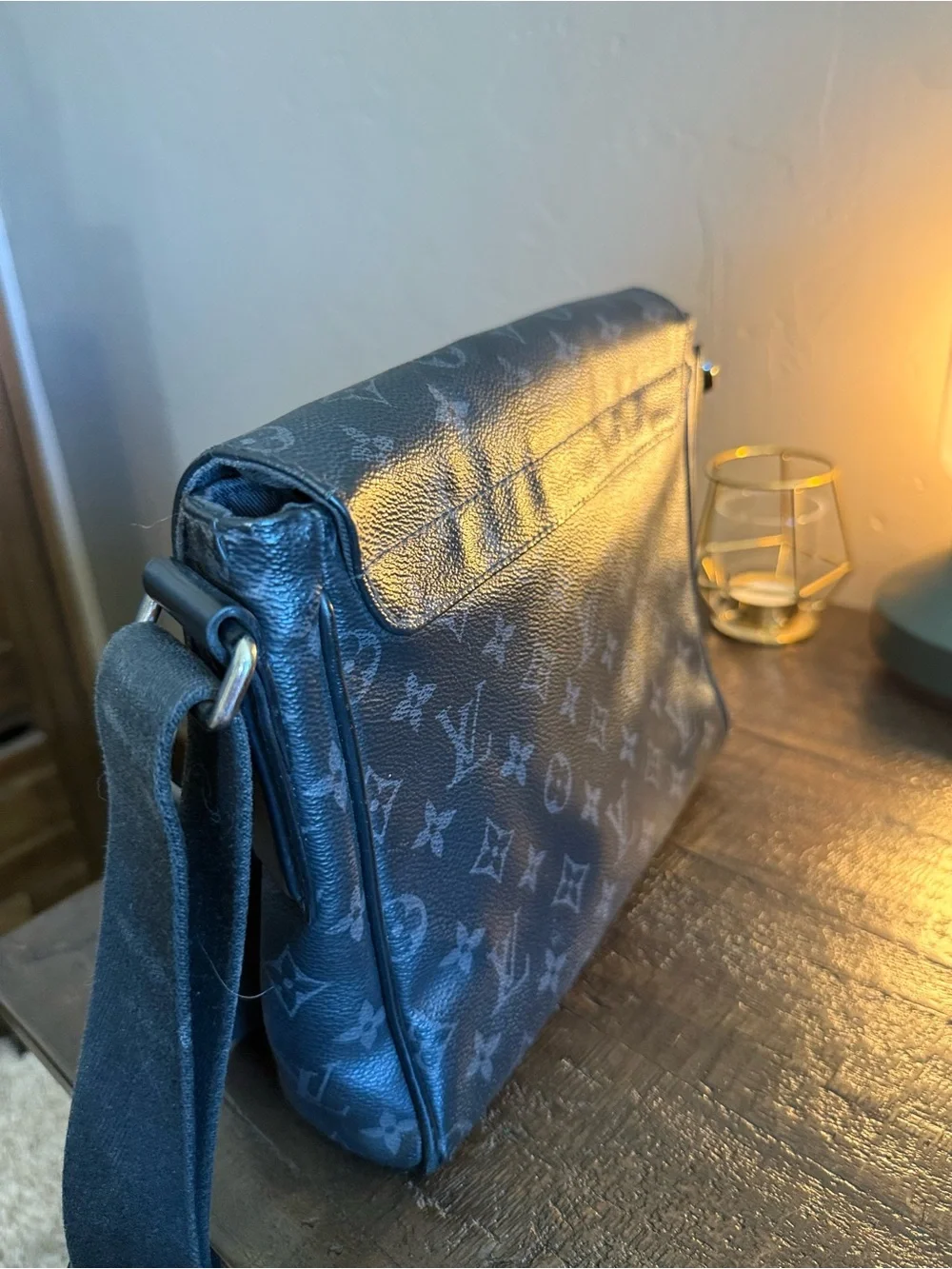 Louis Vuitton District PM Eclipse Monogram Messenger Crossbody Bag Black Grey LV